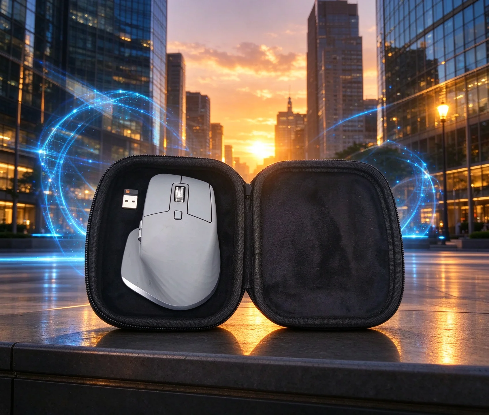 Storage Bag For Logitech (MX Master3/3S) Pre-shaped foam interior matches the curved mouse outline and reduces friction inside