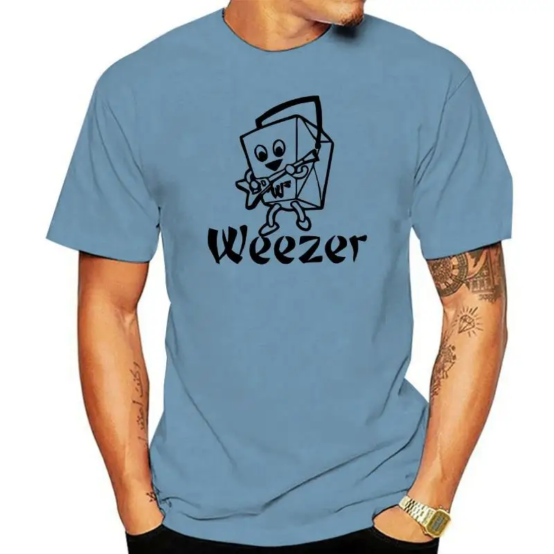 MyLoire Weezer Band Logo Men's T-Shirt Short Sleeve Tee Casual Tops Shirt