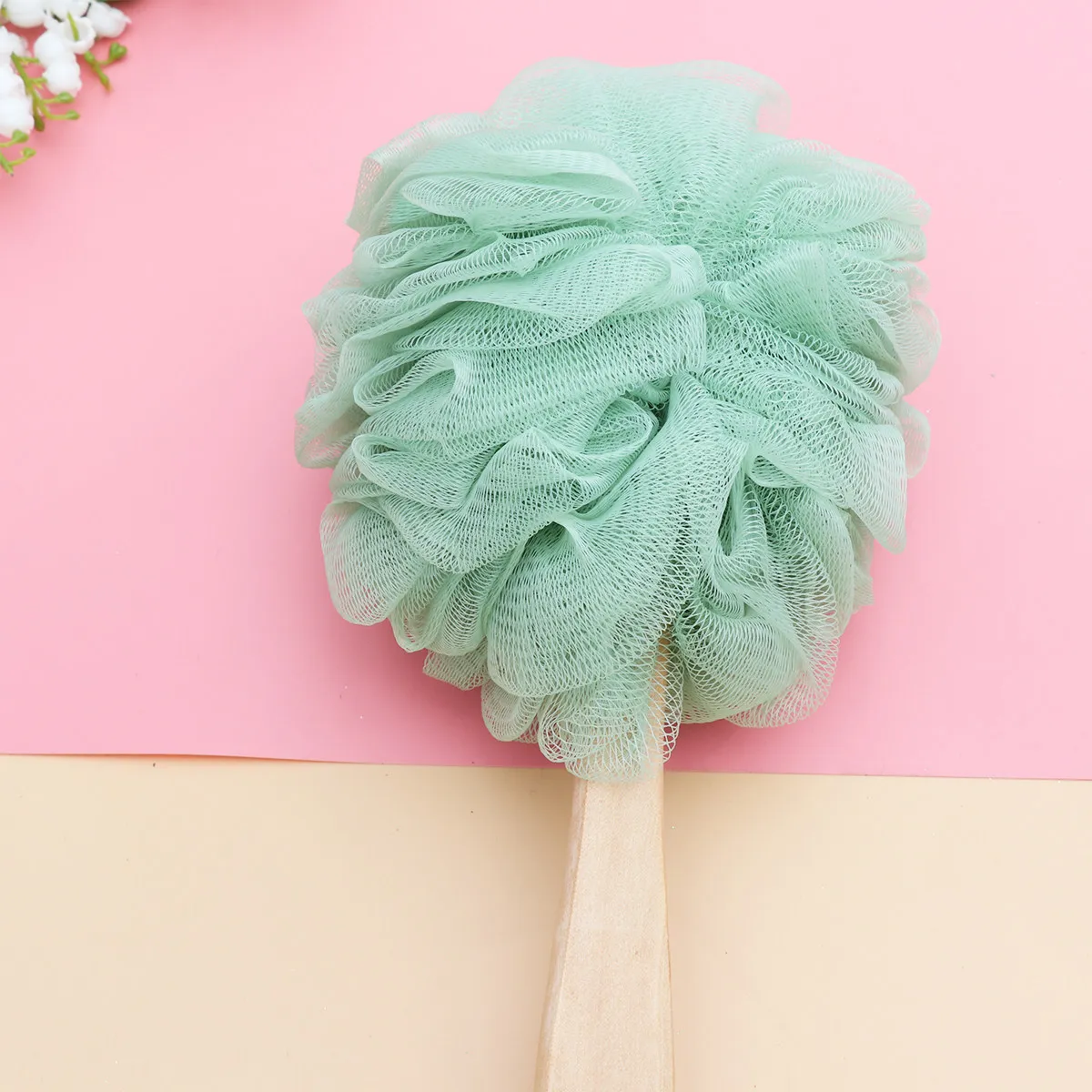 

3Pcs Nylon Long Handle Bath Brushes Bath Flower Scrubber Shower Back Exfoliating Massage Tool Remove Dead Skin