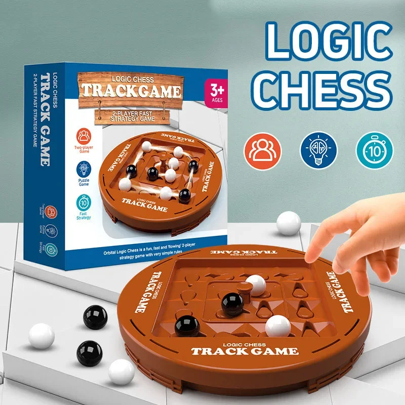 Orbital Track Logic Chess Pair Battle Black White Go Children's Thinking Training Brain Boosting Intelligence Board Game Toys