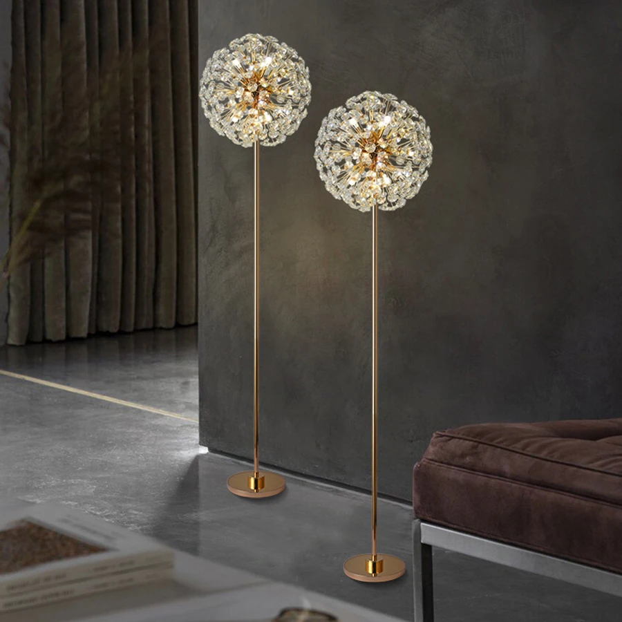 simples modern starry crystal floor lamp living room bedside lamp nordic dandelion quarto bedside lamp sun flower table lamp personality bedside lamp 01