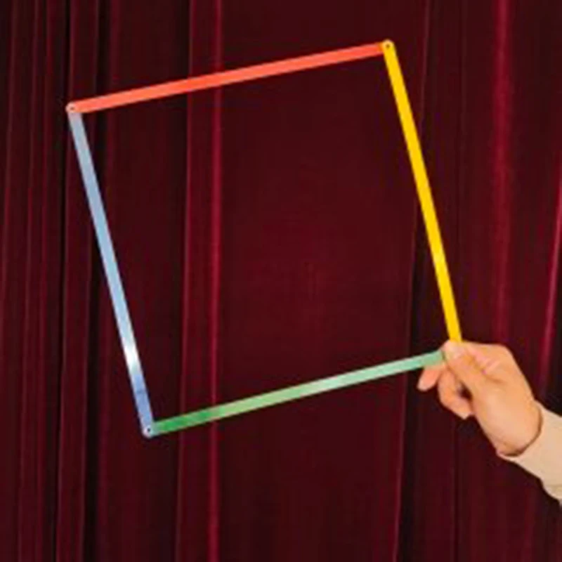 

Circle to Square Magic Tricks Silver/Multicolor Metal Round Vanishes to Square Shape Changes Stage Illusions Gimmicks Mentalism