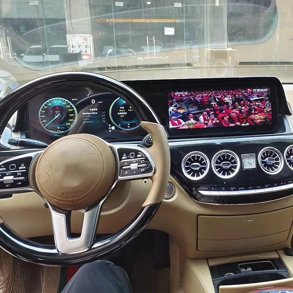 

Android 13 Auto Car Radio Navi for Mercedes Benz S Class W222 2013-2020 Dual Screen Digital Dashboard CarPlay Media Headunit