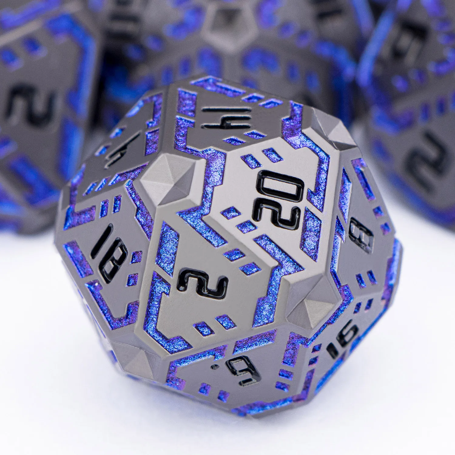 

D dnd D Metal Dice Set for DND Dungeon & Dragon Pathfinder Table Role Playing Game RPG Polyhedral Handmade D&D D20 Stripe Dice