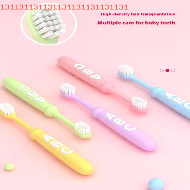 4/8/10 قطعة سلك لطيف على اللثة مناسب للأعمار 3-12 فرشاة أسنان ذات شعيرات ناعمة لطيفة للأطفال فرشاة صغيرة الرأس عالية الكثافة