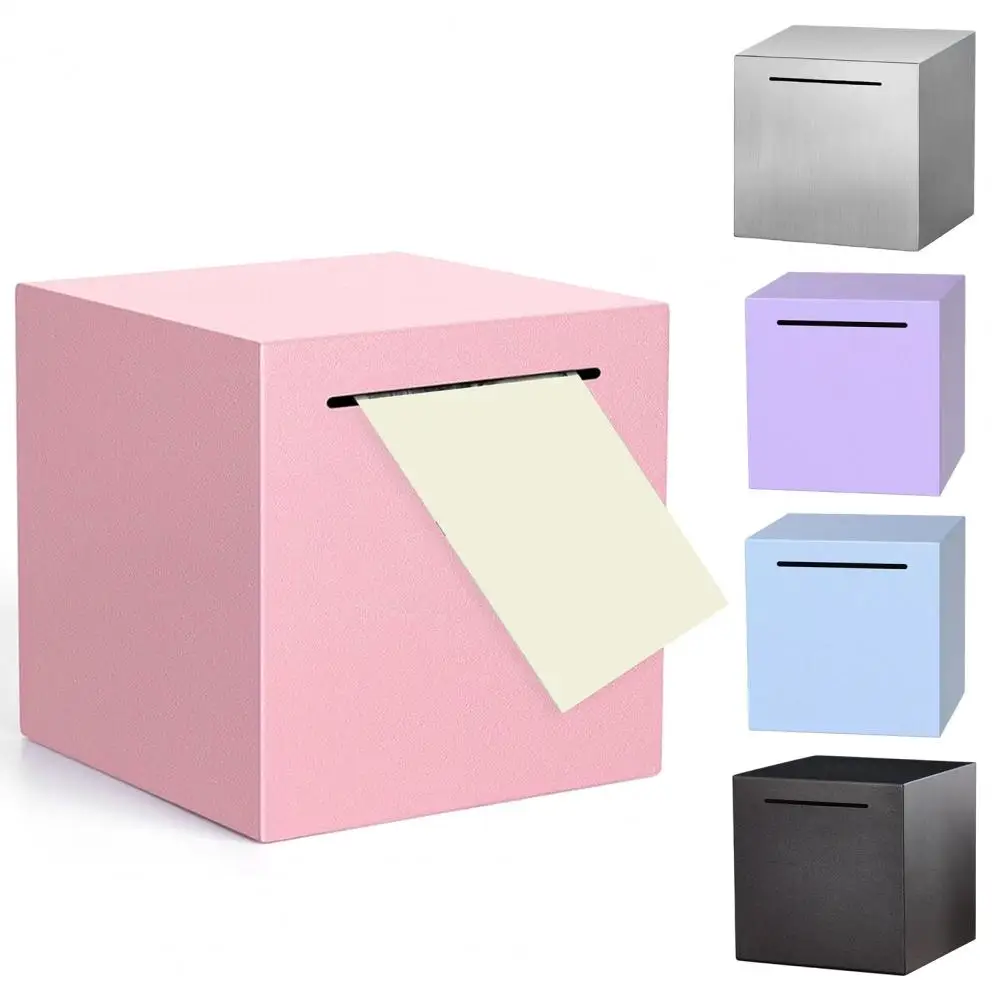 Stainless Steel Money Saving Box Must Break to Open Metal Piggy Bank Large Capacity Coin Cash Container for Kids Adults