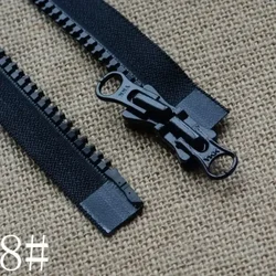 Ykk-縫製用樹脂ジッパー,縫製用,ダブル,オープン,黒,70-120cm,2個