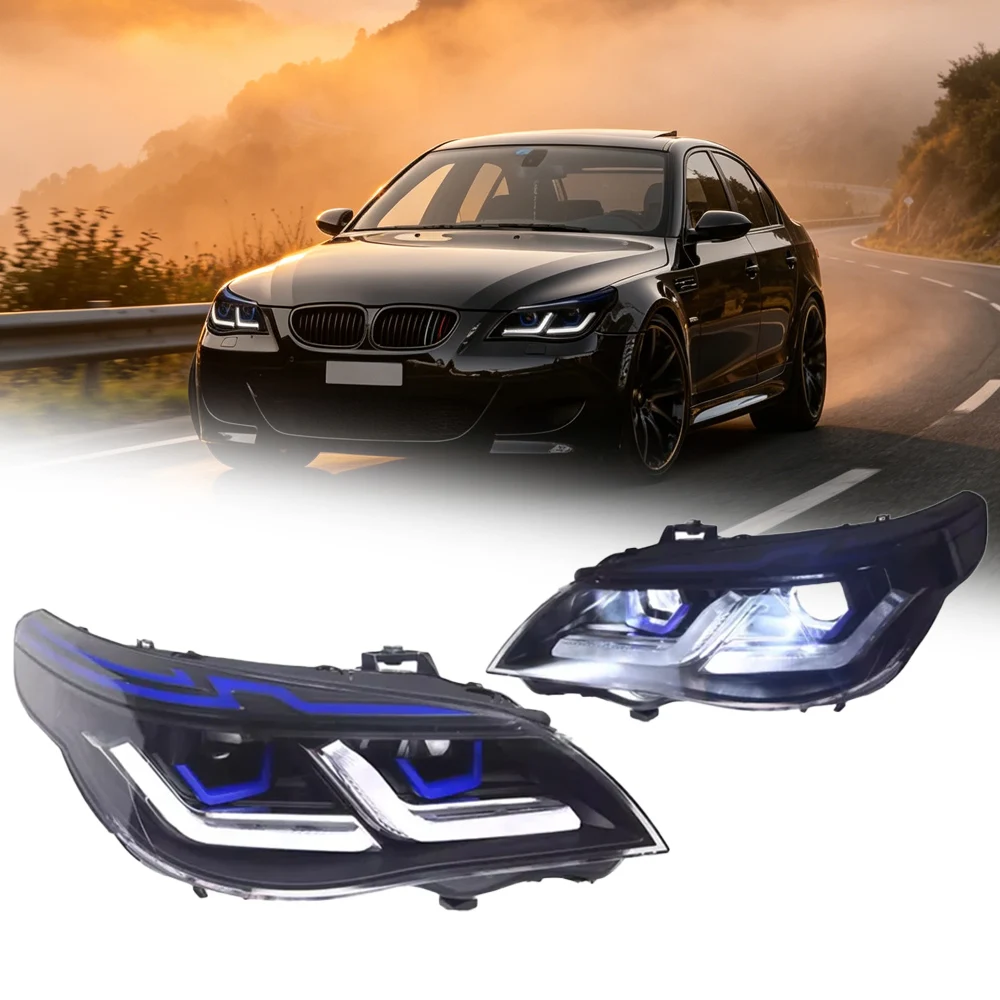 TYPY Car Light For BMW 5 Serise E60 Headlight 2003-2009 523i 530i LED Head Lamps DRL Projector High Low Beam Auto Accessories