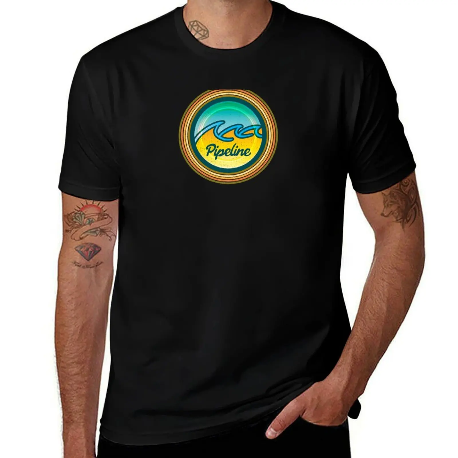 

Vintage Wave on Beautiful Gradient T-Shirt clothes cute tops Aesthetic clothing tee shirts for men