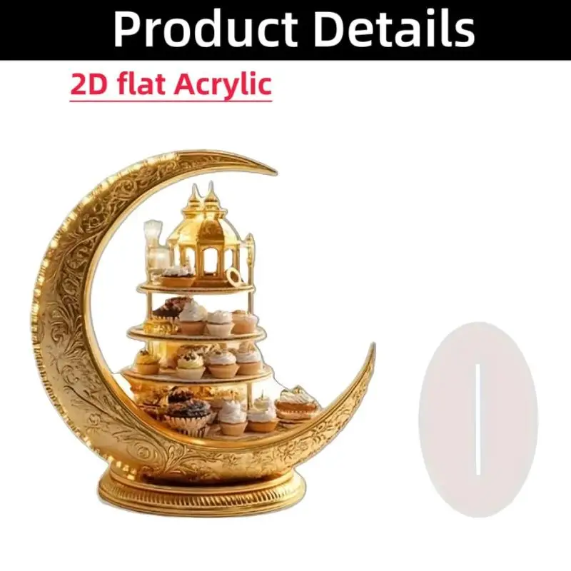 Arabic Architecture Camel Statue Figurine For Home Office Desk Ornament 2D  Tree Flat Acrylic Standing Tabletop Decor