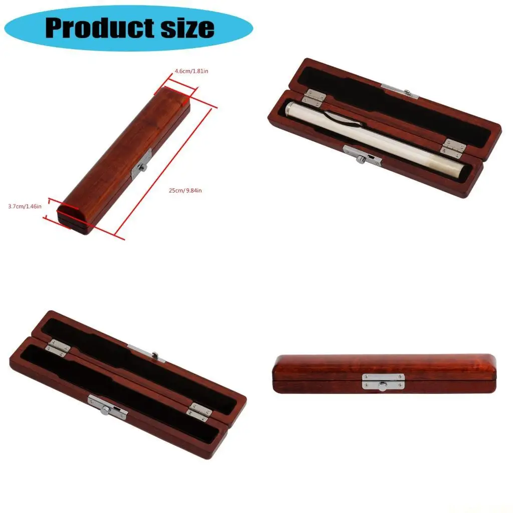 

Портативный контейнер для хранения головки флейты M5TC, деревянный футляр ручной работы, решение для хранения в путешествиях для