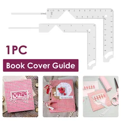 5 in 1 Book Cover Guide Metal Book Binding Cover Tool DIY Craft Book Scrapbook Notebook Cover Guide Bookbinding Gauge Ruler