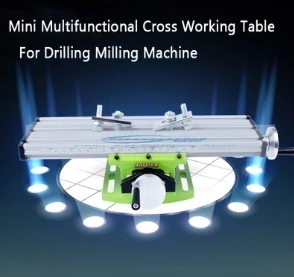 Mini Multifunctional Cross Working Table/ slide table support For Drilling Milling Machine Bench drill stent Tools 1PC