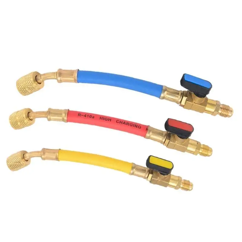 652F AC HVAC Maintenance Air Condition Refrigeration Manifold Gauge Set 3 Pcs