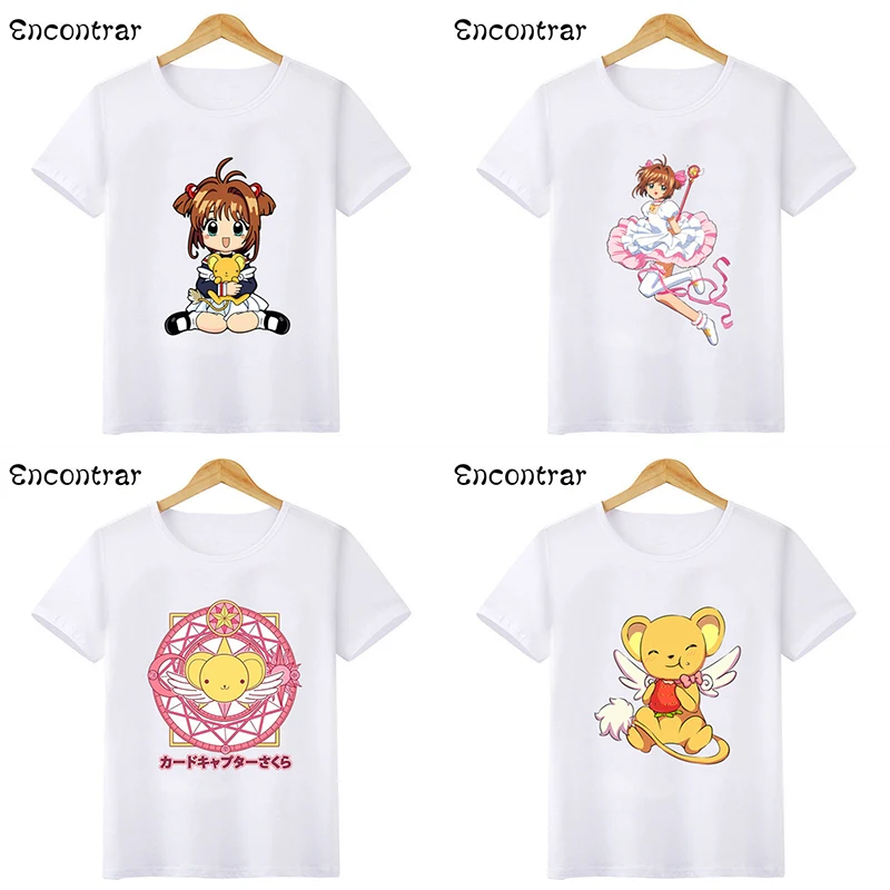 

Anime Sakura Card Captor Cerberus Print Kawaii Kids T-shirts Baby Girls Funny Cute T shirt Summer Children Tops Boys Tee,HKP5476