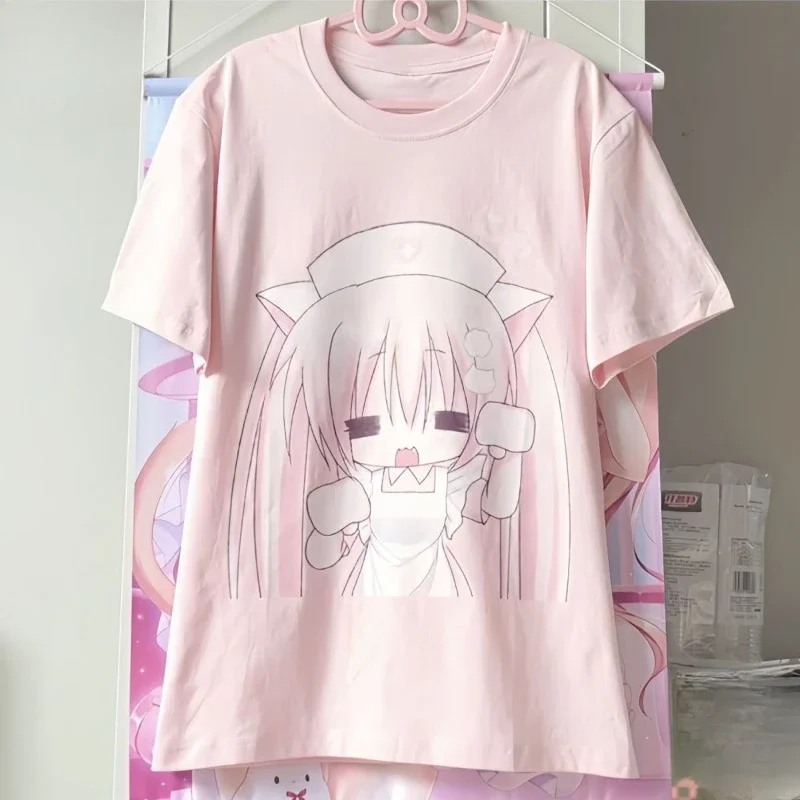

Japanese T Shirts for Women Short Sleeve O-neck Tees Fashion Summer Cute Camisetas Y2k Tops Anime Print Casual Oversized Tshirt