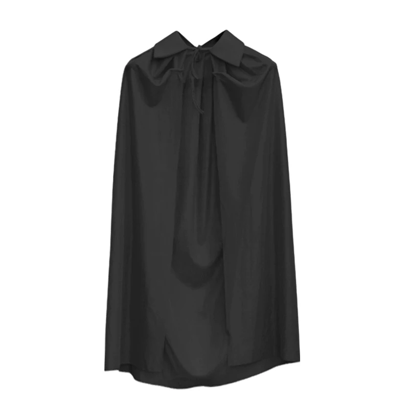 CLEVER-MENMODE czarna peleryna szata mężczyźni Halloween przebranie na karnawał Clubwear ponury żniwiarz śmierć wampir duch czarodziej płaszcz etap unisex