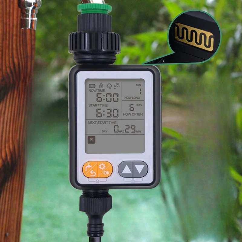 Outdoor Garden Irrigation Timer Controller, Rain‑Sensing Automatic Watering Timer, Garden Lawn Irrigation Repair Spare Accessory