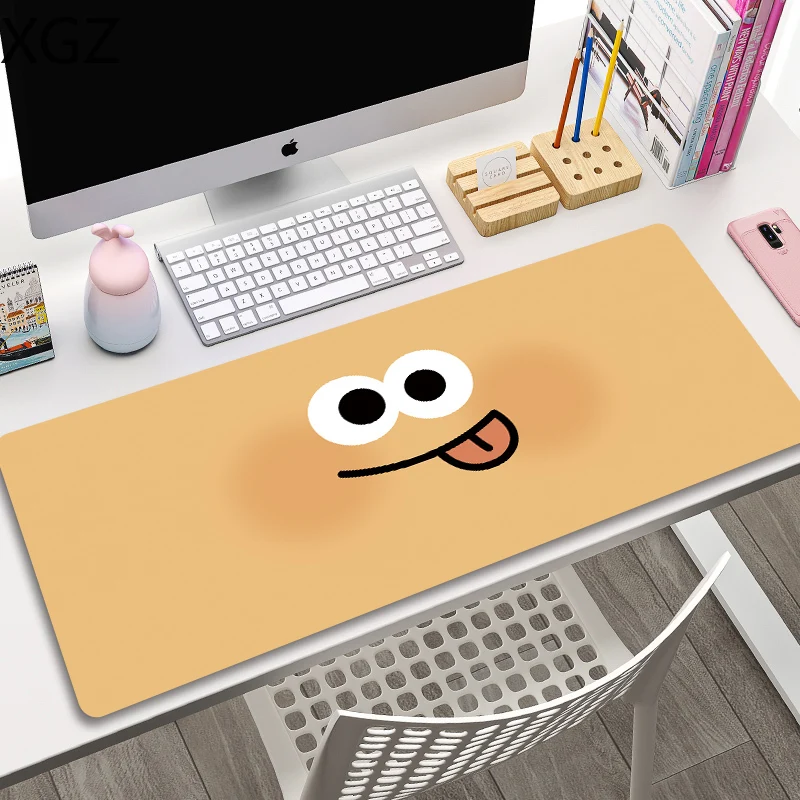 The new 90X40cm cute and funny Kawaii expression mouse pad is suitable for office and home games, washable and non-slip