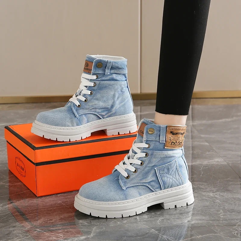 Hoge Top Vrouw Vulcaniseer Schoenen 2024 Mode Bloem Dames Wedge Lace Up Casual Schoenen 35-41 Grote Platform Vrouwelijke Sneaker