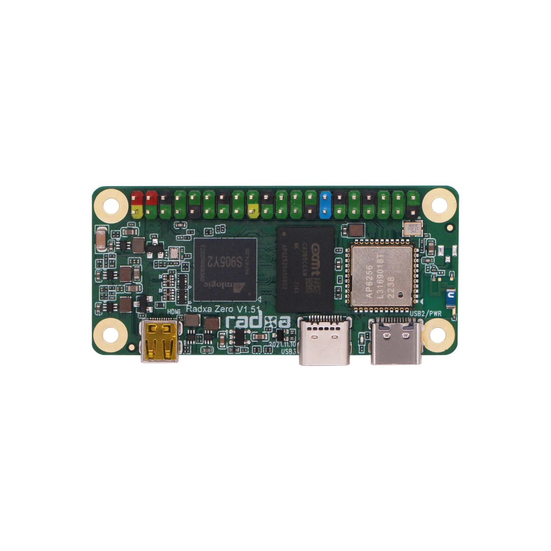 Radxa ZERO  Amlogic S905Y2 4-core CPU SBC, GPU, WiFi 5 or WiFi 4, Onboard eMMC and USB 3.0,Single Board Computer