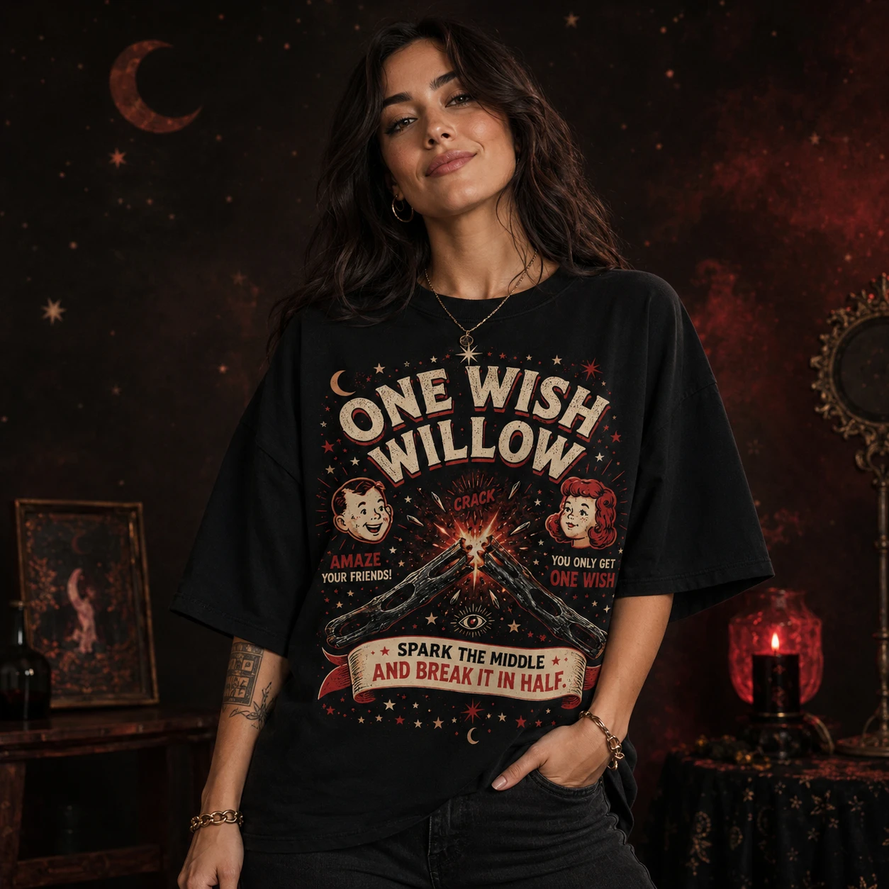 Obsession NO NO NO Übergroßes Film-T-Shirt aus Baumwolle mit Grafikdruck für Männer und Frauen, Sommer-Streetwear – Detail 5
