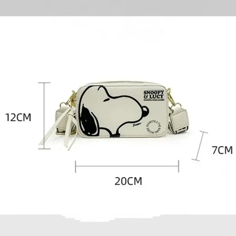 Disney Kawaii Snoopy Shoulder Bag Retro Cartoon Exquisite Camera Bag Fashion Large Capacity Lightweight Handbag Satchel Bag