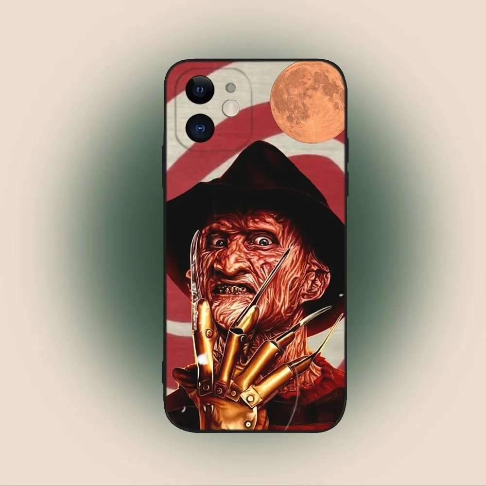 F-Freddy Horror K-Krueger   Phone Case For iPhone 15,14,13,12,11,Plus,Pro Max,XS,X,XR,SE,Mini,8,7 Soft Silicone Black Cover