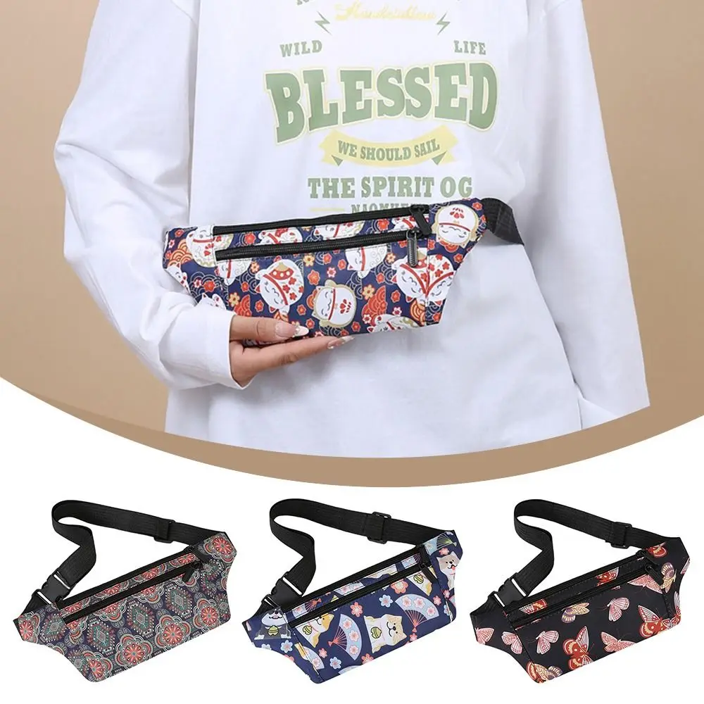 새로운 경량 여성 스포츠 허리 팩 조절 가능한 다기능 머니 벨트 지퍼 파우치 지갑
