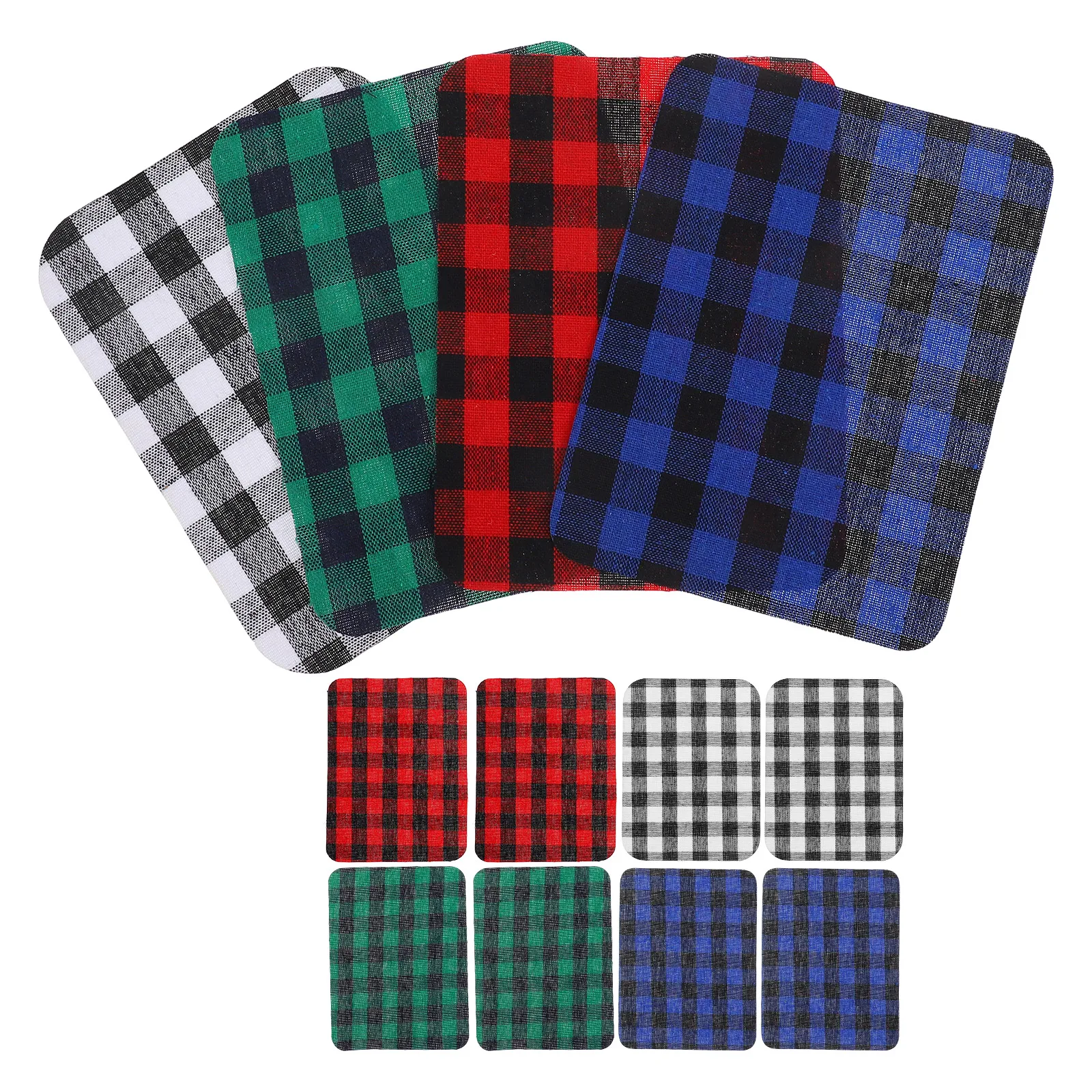 

Checkered Fabric Patches Iron On Clothing Repair Plaid Patches For Shirts Skirts Jeans Shoes Bags Pillowcases Durable Heat