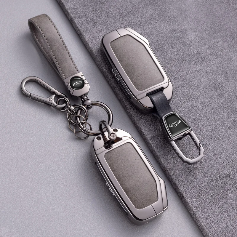 Car Zinc Alloy Key Case Cover Holder Chain For KIA K5 Sorento MQ4 Sportage Seltos Ceed Niro EV Telluride Cerato Soul Proceed view 3
