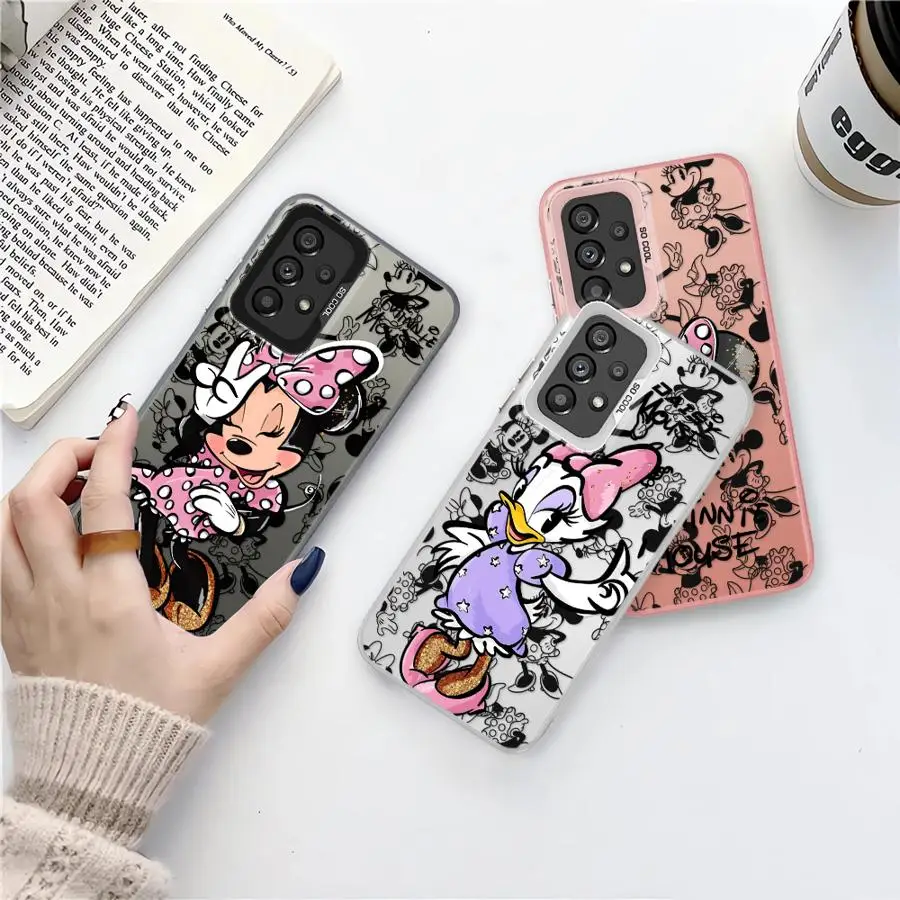 

Phone Case for Samsung Galaxy A52 A51 A56 A73 A71 A72 A55 A53 A35 A54 A26 A36 Soft Cover Disney Mickey Minnie Mouse
