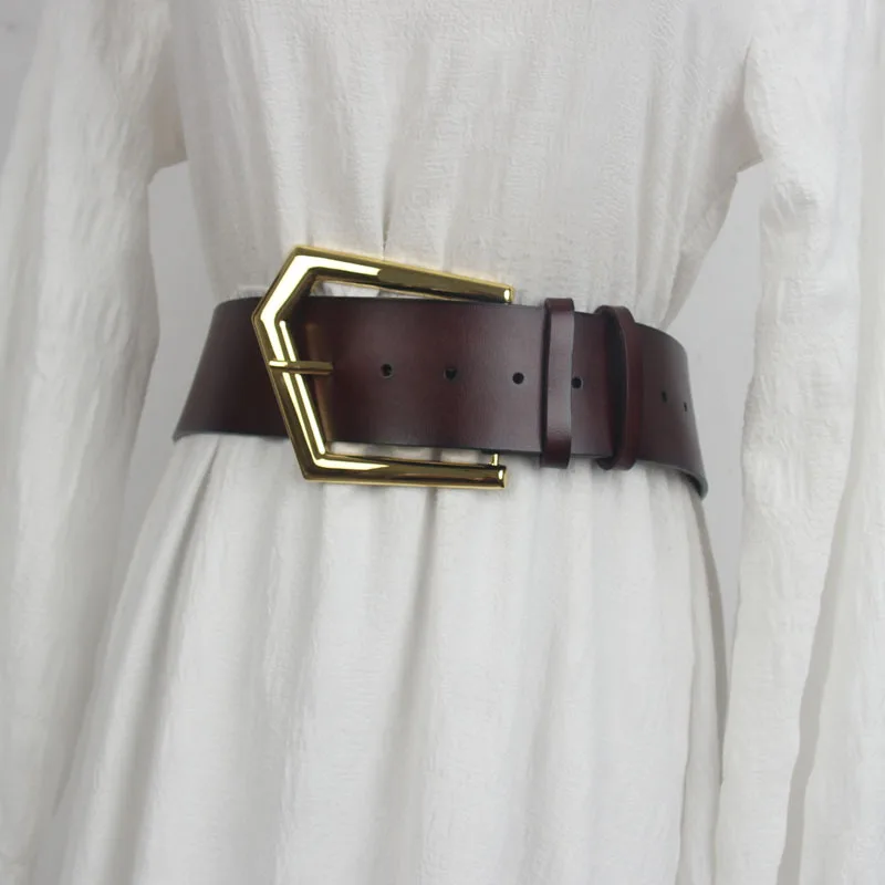 

Ladies' Decoration Waist Cinching Ultra Wide Belts,Paired With Sweater,Dress,Shirt Retro Fashion Design Woman Waistband