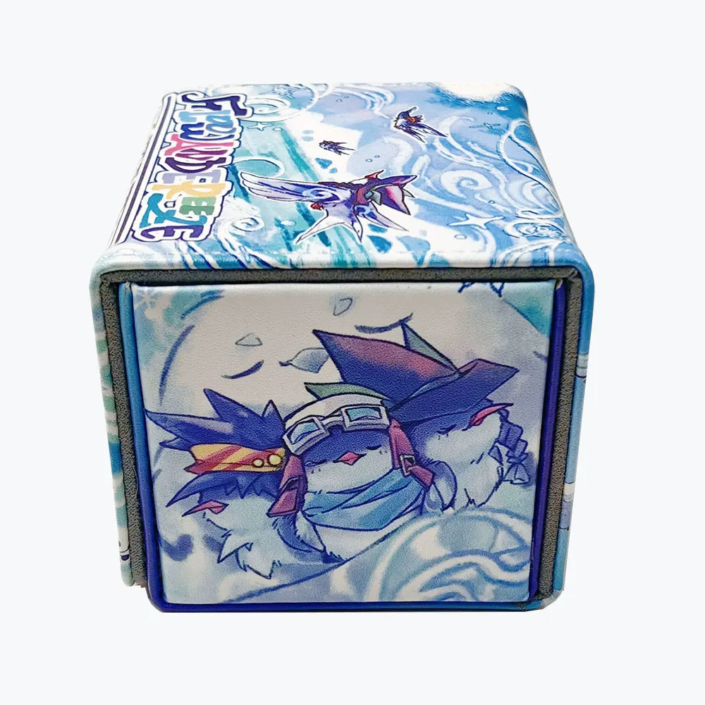 100+ PU Anime Cards Storage Box Deck Board Game TCG Cards Box Protector Bag for MGT/Pkm/Yu-gi-oh/Trading Card Collecting Game