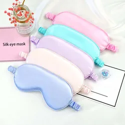 Soft Silk Eye Mask - Double Sided Silk Eye Mask Portable Travel Sleeping Eye Mask - Improve sleep quality and reduce eye fatigue