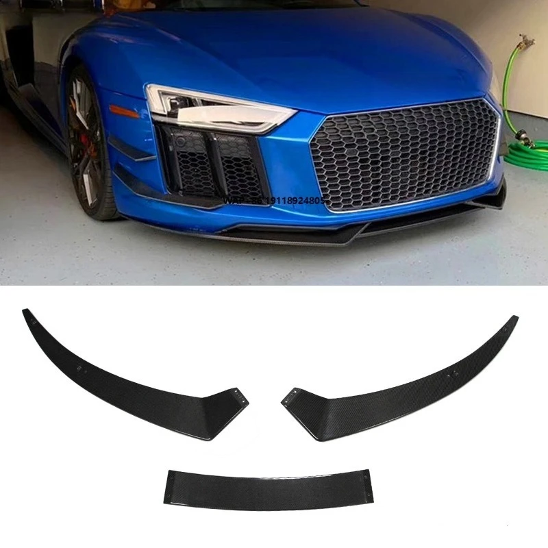 

Excellent Quality Front Bumper Lip Spoiler Splitter Carbon Fiber Fit for R8 2016-2019