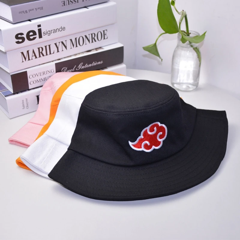 

New Embroidered Black Bucket Hat for Women Summer Sunscreen Beach Hat Outdoor Panama Men's Hip Hop Fisherman Hat