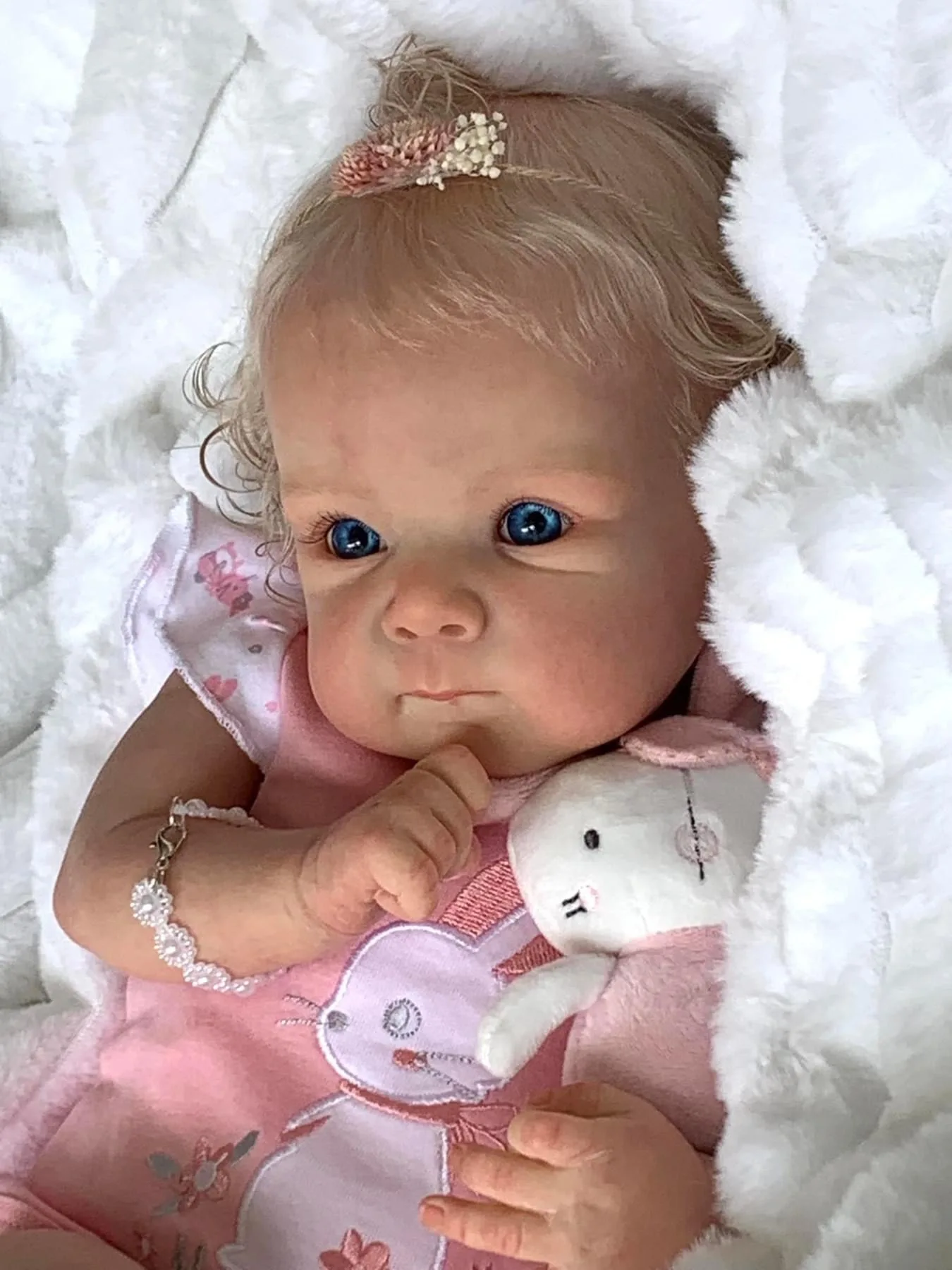 19-Zoll-Betttie-Reborn-Babypuppen, realistisch, lebensecht, bezaubernd, für Neugeborene, Mädchen, bestes Geburtstags- und Weihnachtsgeschenkspielzeug