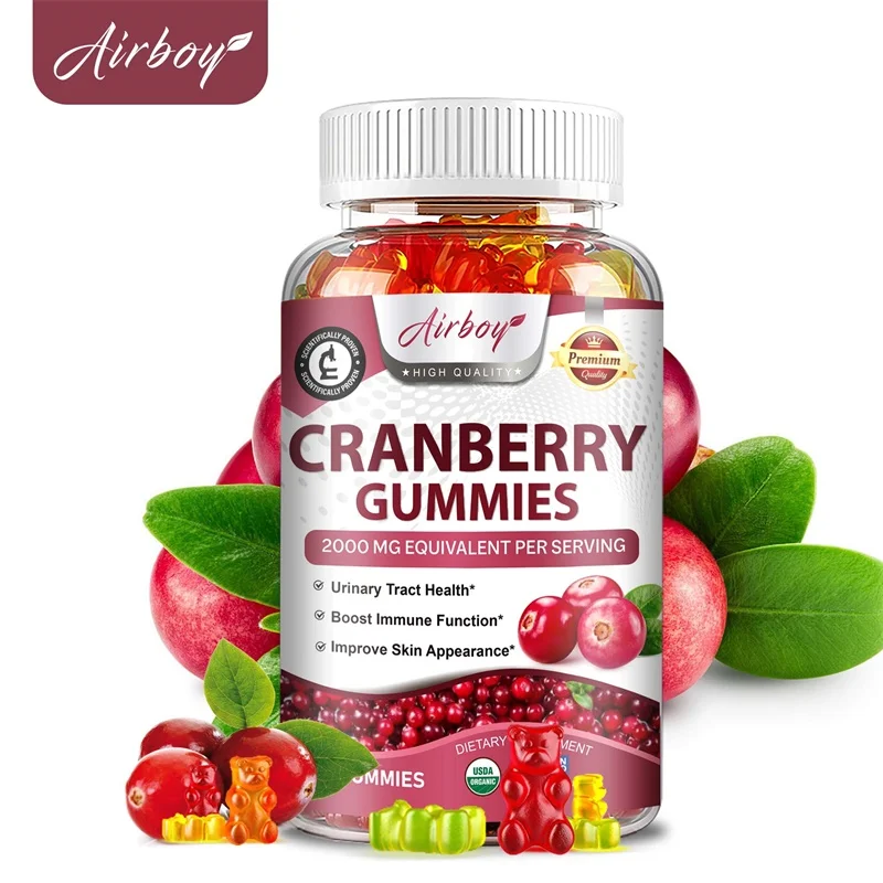 Cranberry Gummies - Kidney Cleansing, Urinary Tract Support, Bladder Health, Immune Support