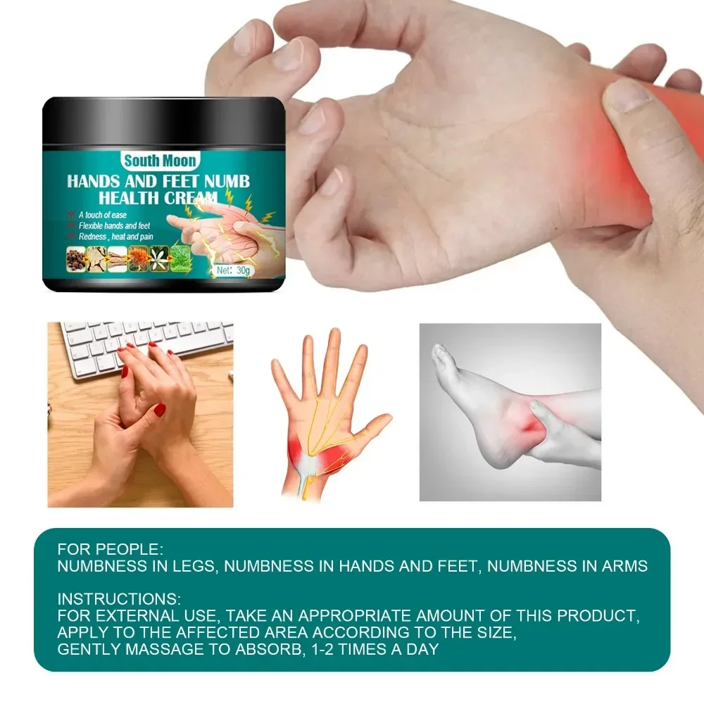 

30g Natural Materials Hands Feet Numbness Cream Relieve Numbness Health Cream Leg Foot Arm Hands Umbness Cream