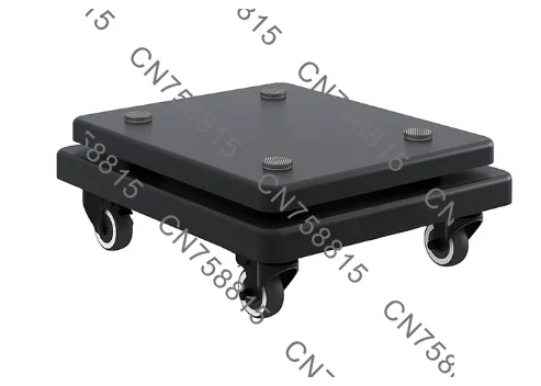 Double-Layer Universal Caster Shock-Absorbing Pad，Speaker Base Tray, Shockproof Floor-Standing Speaker Subwoofer Stand