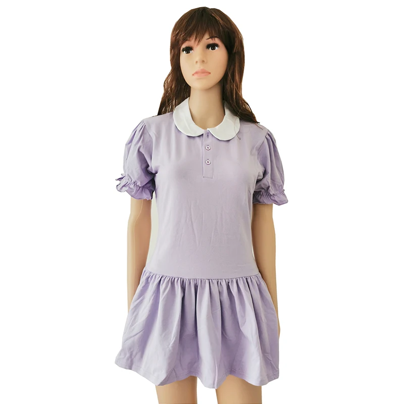 

Светло-фиолетовое боди с юбкой, комбинезон для взрослых и детей, одежда DDLG с застежками, мягкие удобные домашние комбинезоны, платье-комбинезон