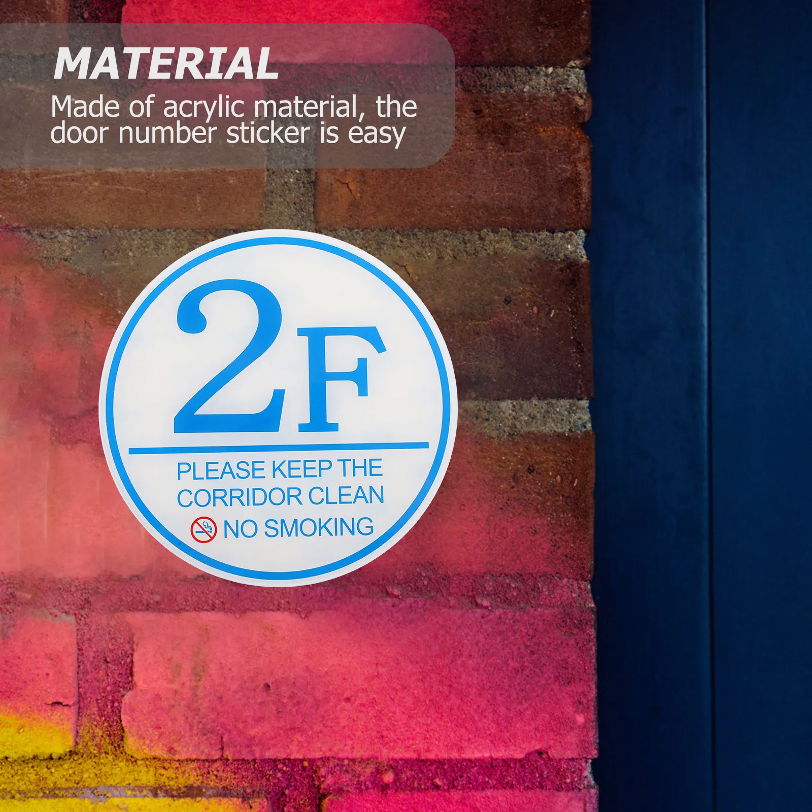 

Sticker Floor Sign Building Number Signs Acrylic Stickers Apartment Numbers for Door