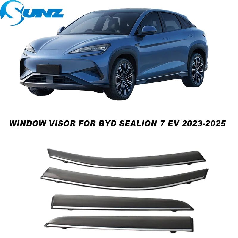 

Car Window Visor For BYD Sealion 7 EV 2023 2024 2025 Weathershield Guards Awnings Sun Rain Deflector Shelters Shades Guard