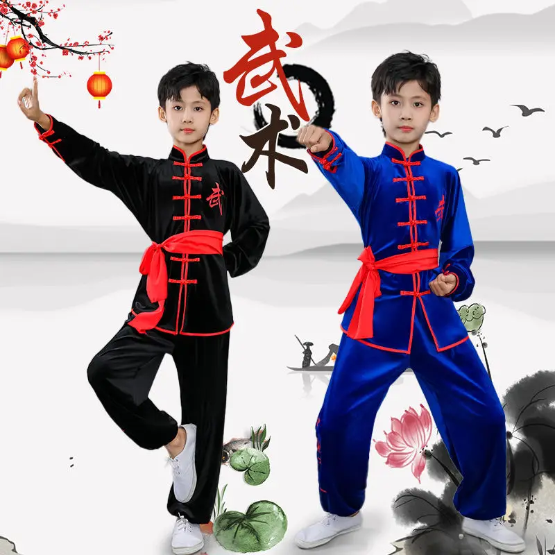 2024 new martial arts performance costume unisex thickening tai chi competition clothing chinese tang style wushu training suit image 3