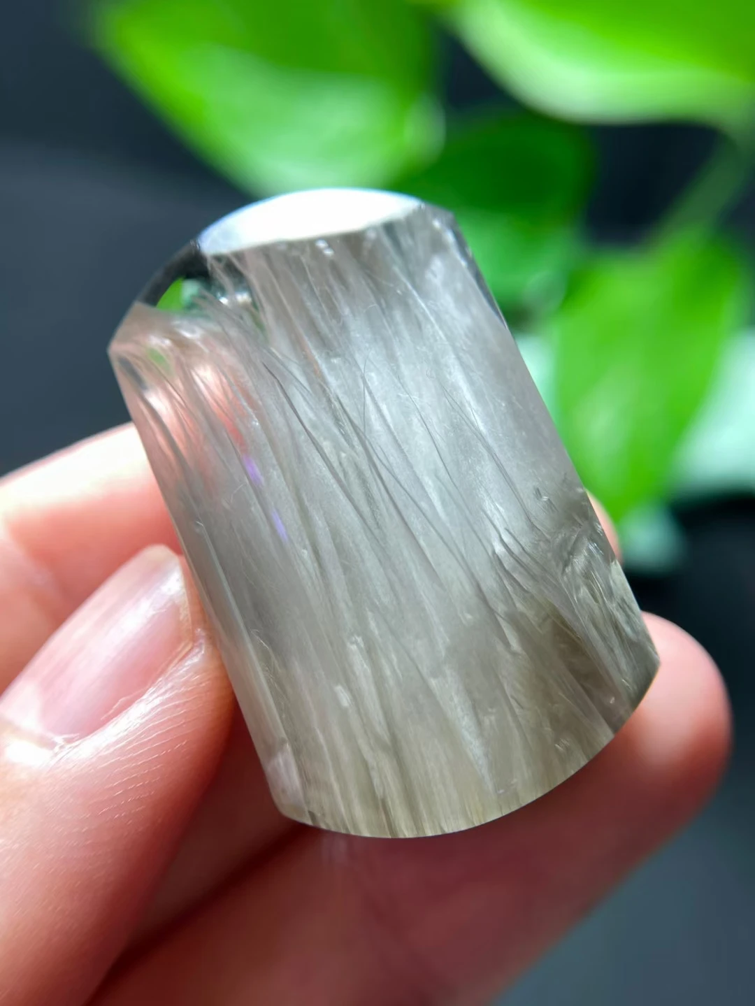 Natural White Rutilated Quartz Pendant Rectangle Rutilated Quartz Jewelry 37*23*14.2mm Men Women Brazil AAAAAAA