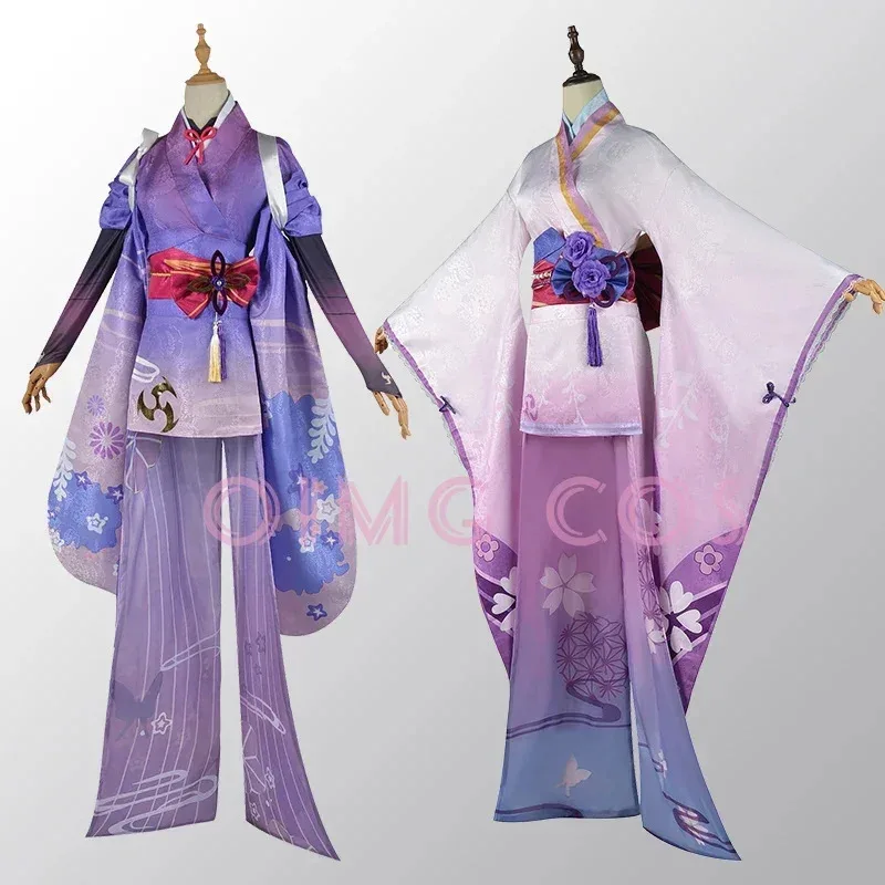 2025 ♥   Новый Genshin Impact Makoto Baal Косплей Костюм для взрослых Карнавальная форма Парик Аниме Хэллоуин Маскарад Raiden Sho ☆ ★