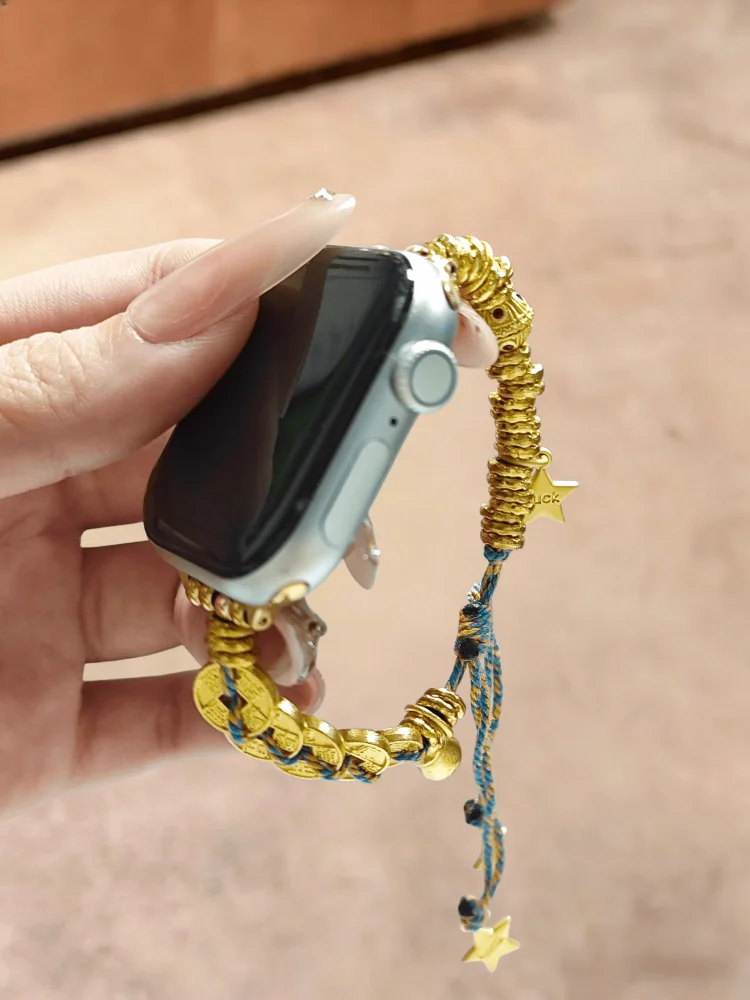 

1 simple and luxurious watch strap compatible with iWatch strap 38mm 40mm 41mm 42mm 44mm 45mm 49mm fashionable handmade strap