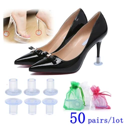 50 Pairs/Lot High Heeler Latin Stiletto Dancing Covers Heel Stoppers Antislip Silicone  Heel Protectors for Wedding Party Favor