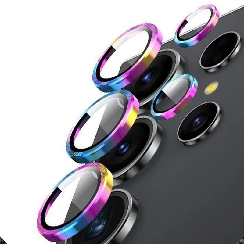

Aluminum Alloy Camera Glass Case For Samsung Galaxy S25 Ultra 3D Metal Ring Lens Protector S24 FE S 25 Plus S24Ultra XYun